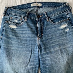 Lightly ripped jeans (: